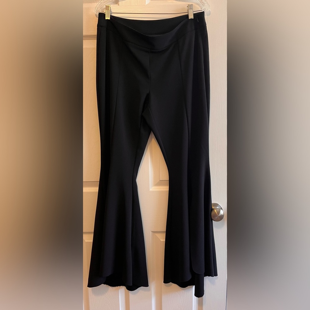 INC Black knit bell bottom pants -new.